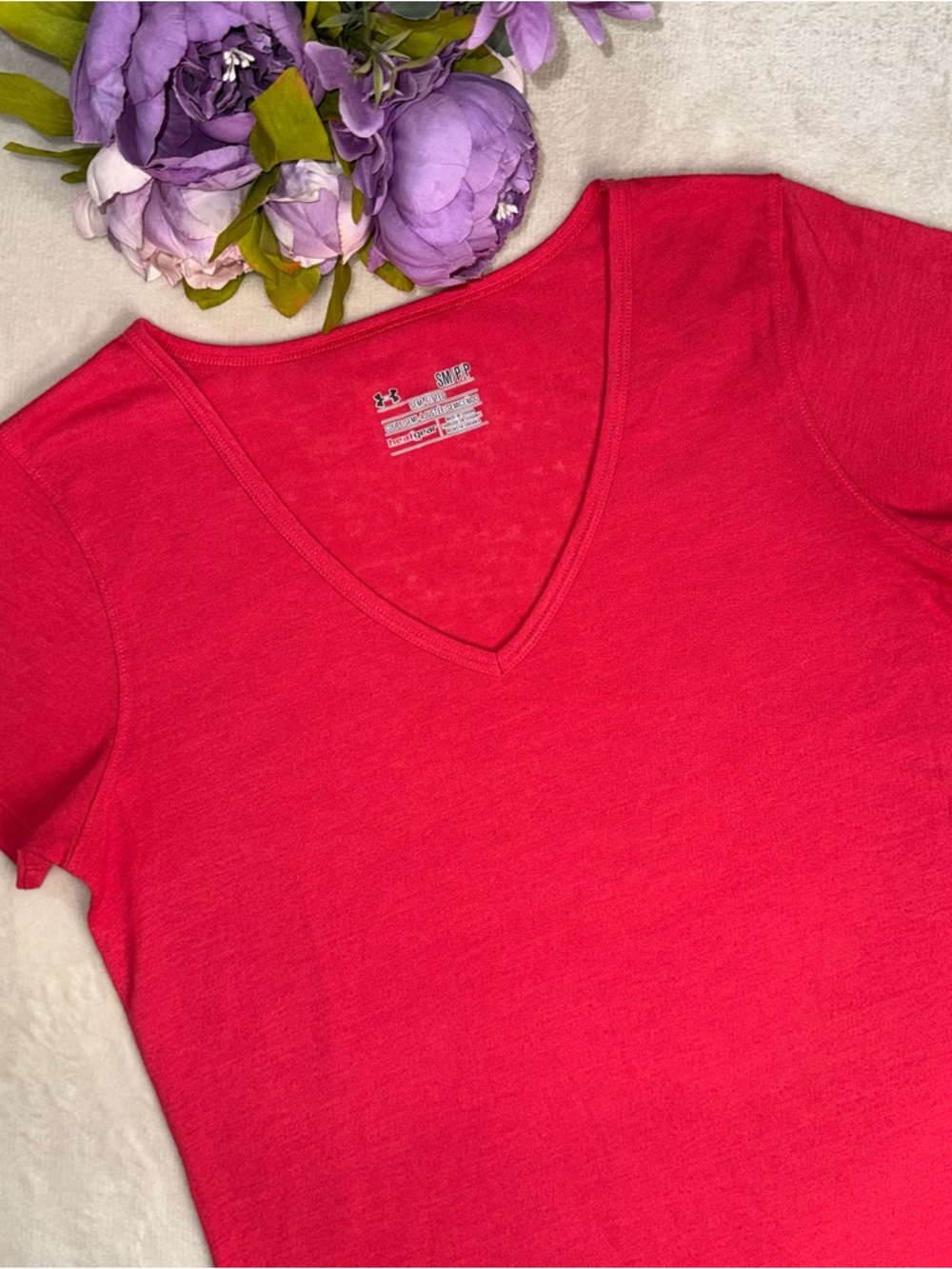 Under Armour Red V-Neck T-shirt